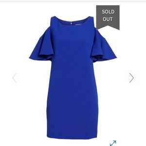 Chelsea 28 Blue Cold Shoulder Shift Dress